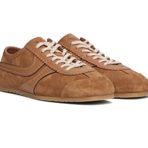 Dries Van Noten Brown Suede Lace-Up Sneakers